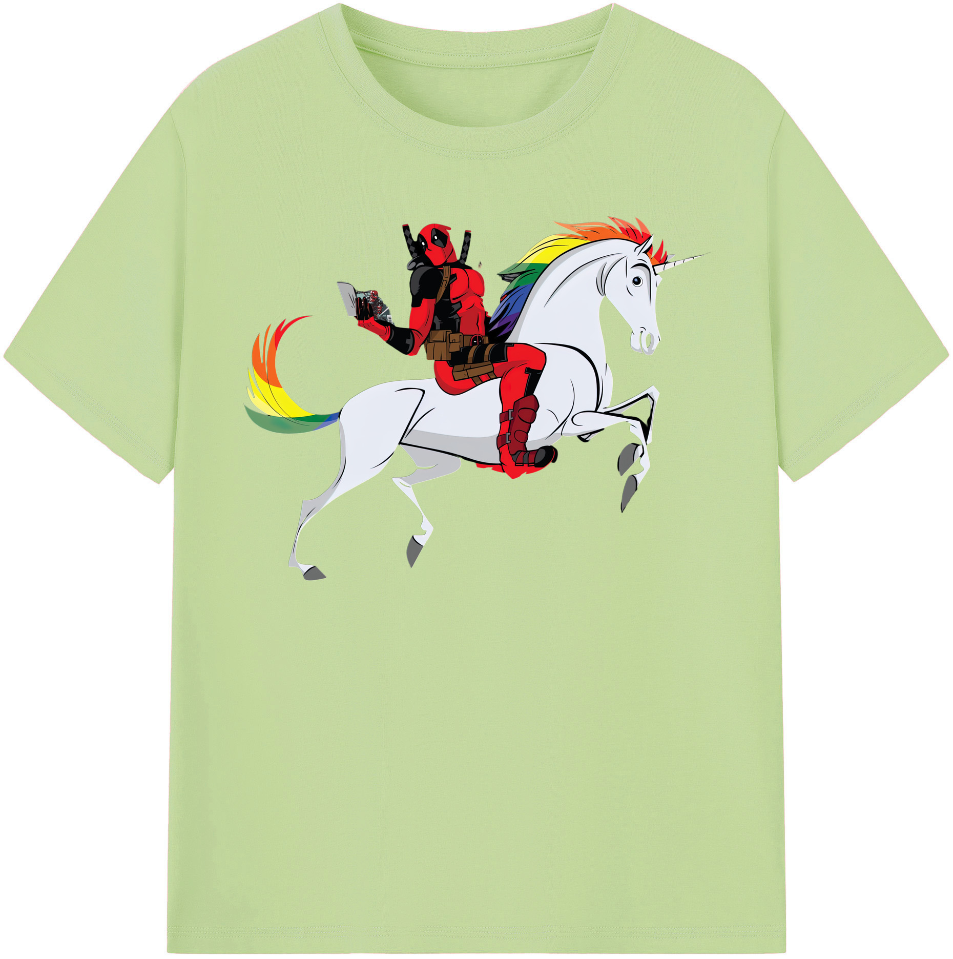 （画像用） Deadpool デッドプール 綿100％半袖Tシャツ（フロントプリント）